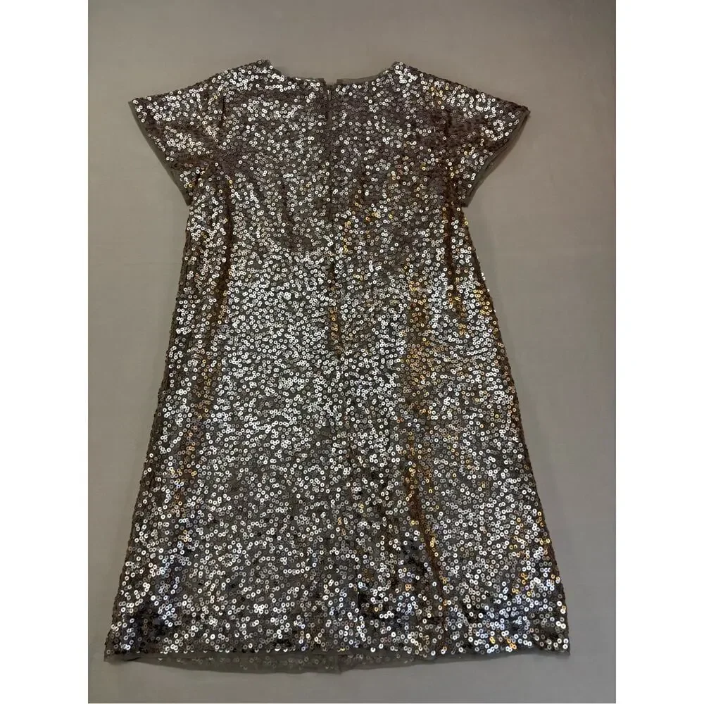 Gap Kids Champagne Sequin Short Sleeve Party Dress Girls Size XL